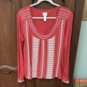 Lucky Brand Embroidered Top